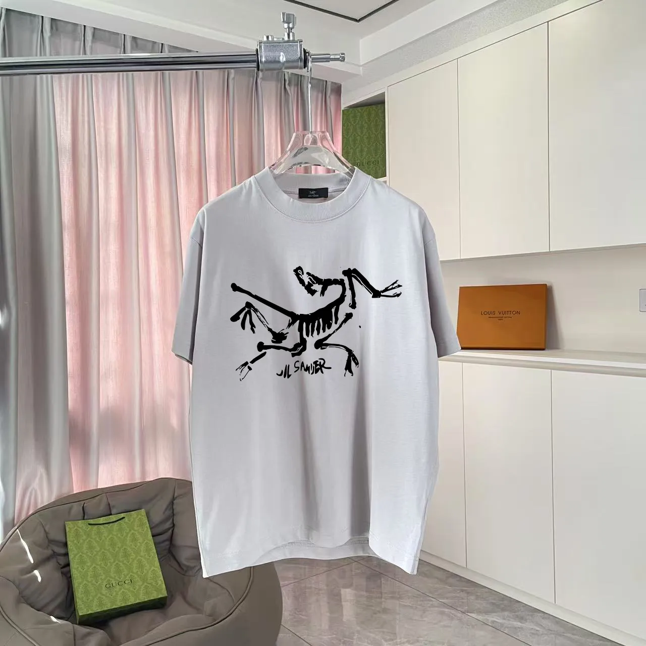 ARC'TERYX* 2025 New Arrival logo t g Same Style Size：S M L XL XXL ：Black White Pink Gray